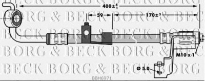 BORG & BECK bbh6971 -  Тормозной шланг
